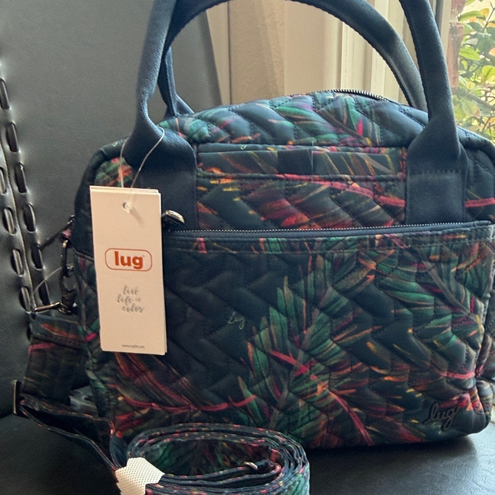 Lug Jive Tropical Multicolor Quilted Crossbody Bag. - Picture 14 of 14